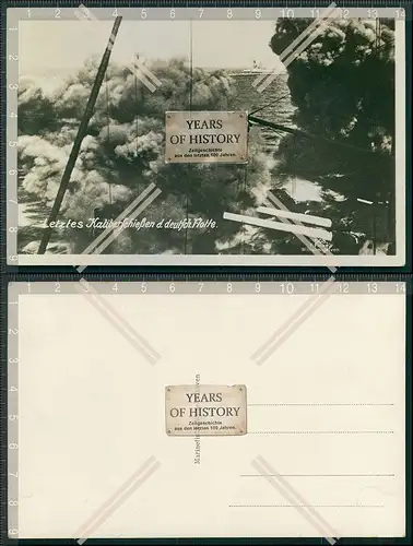 Foto AK 1.WK Kriegsschiffe Letztes Kaliberschießen der deutschen Flotte 