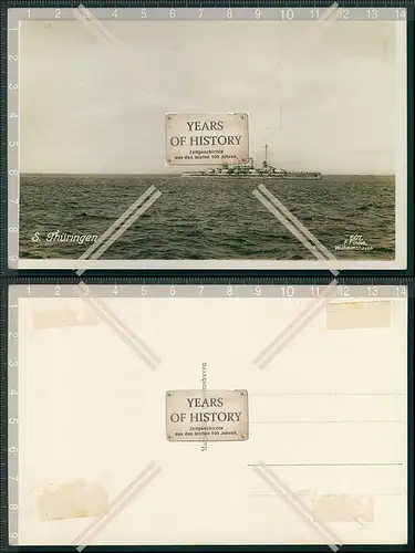 Foto AK 1.WK SMS Thüringen Schiff der Helgoland-Klasse Großkampfschiffe der d