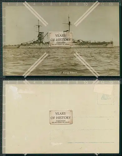 Foto AK 1.WK SMS König Albert Schiff der Kaiser-Klasse einer Klasse von fünf