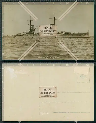 Foto AK 1.WK SMS König Albert Schiff der Kaiser-Klasse einer Klasse von fünf 