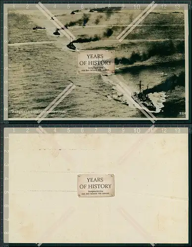 Foto AK 1.WK Torpedoboote durchbrechen feindliche Linien 1916 