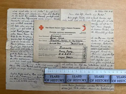 Gefangenenpost DRK Brief POW UDSSR Moskau n. Itzstedt Oldesloe Fam Zuchowski B22