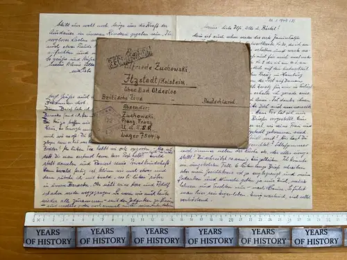 Gefangenenpost DRK Brief POW UDSSR Moskau n. Itzstedt Oldesloe Fam. Zuchowski B6