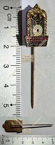 Schützen Nadeln Walsrode Luftgewehr Nadel Gold um 1960 DSB Deutscher Schützen