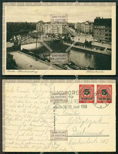 Orig. AK Charlottenburg Berlin Briefmarke 45 Pfennig Sonderdruck 5 Pfennig Berli