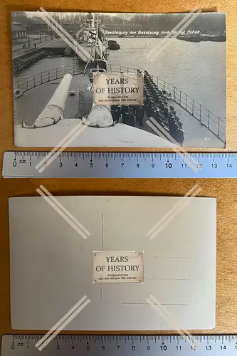 Foto AK 1. WK Kriegsschiff Besichtigung der Besatzung durch Sr. Königlichen Ho
