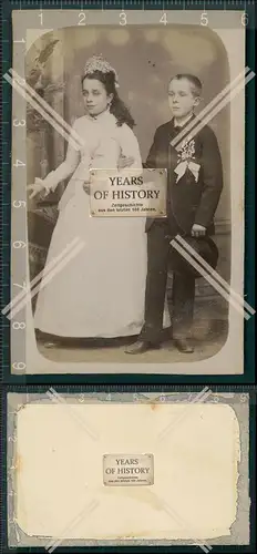 CDV Foto Junge und Mädchen Konfirmation Kommunion 1890
