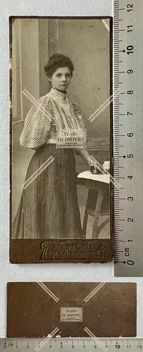 CDV Foto Hübsche junge Dame Atelier Grell Breslau Schlesien um 1900