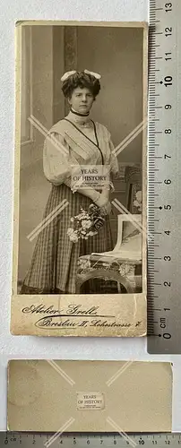 CDV Foto Hübsche junge Dame Atelier Grell Breslau Schlesien um 1900