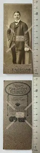 CDV Foto feiner junger Mann Max Seifert Freiberg Sachsen 1905