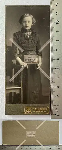 CDV Foto Junge Dame mit Kette Kreuz Winsen an der Luhe um 1905