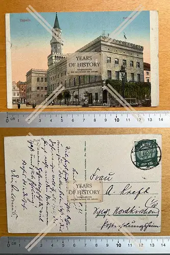 AK Opole Oppeln Schlesien Rathaus 1933 gel.