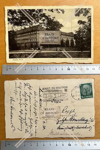 AK Opole Oppeln Schlesien Reichsbahndirektion 1934 gel.