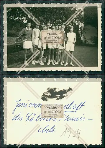 Foto  Tennisclub Lübeck Holstein Junioren Mannschaft um 1935