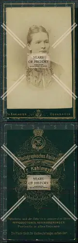 CDV Foto Feine Dame Atelier Karlmeyer Osnabrück 1895