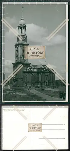 Foto AK Hamburg Hauptkirche St. Michaelis 1945