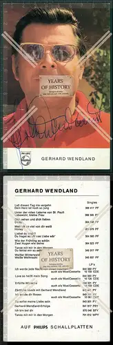 Autogramm Gerhard Wendland war ein deutscher Schlagersänger