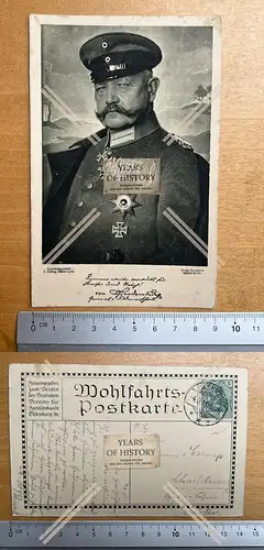 AK Generalfeldmarschall Paul von Hindenburg 1915 gel. Portrait Uniform Orden