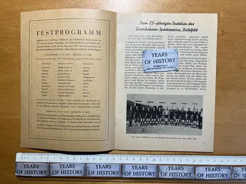 Festschrift zum 25 jährigen des Eisenbahner Sportvereins ESV Bielefeld 1926-1951