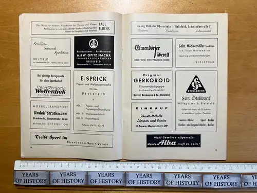 Festschrift zum 25 jährigen des Eisenbahner Sportvereins ESV Bielefeld 1926-1951