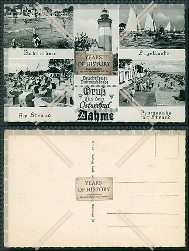 AK Ostseebad Dahme Leuchtturm Segelboote Promenade am Strand und vieles mehr 