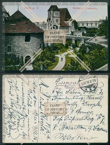 AK Halle Saale Moritzburg 1916 Feldpost gelaufen