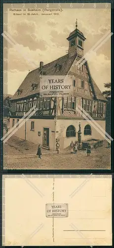 AK Seeheim Bergstraße Rathaus 1920 Erbaut im 16. Jahrhundert renoviert 1910