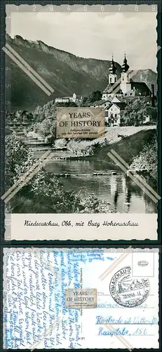 AK Niederaschau Rosenheim Oberbayern Burg Hohenaschau Karte gelaufen