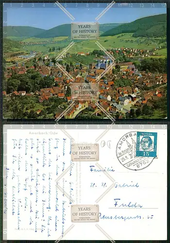 Orig. AK Amorbach Ordenwald bei Michelstadt Luftbild gel.