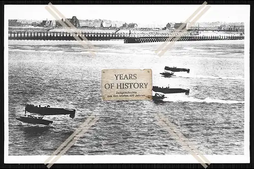 Foto Wasserflugzeug Insel Borkum 1916 deutsche Flugboote des Ersten Weltkriegs