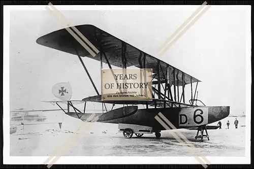 Foto Wasserflugzeug Oertz F B 3/46 deutsches Flugboot des Ersten Weltkriegs Kai