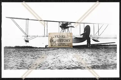 Foto Wasserflugzeug Rumpler 100 PS-Argus Motor deutsches Schwimmer-Kampfflugzeu