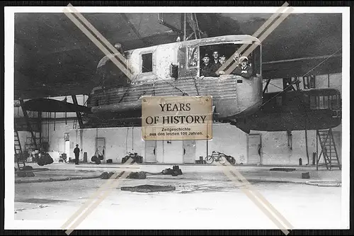 Foto Zeppelin LZ 120 Luftschiff 1915 im Hangar Kanzel
