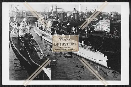 Foto Unterseeboot U-Boot U 11 u. U ? Kaiserliche Werft Danzig Marine 1911