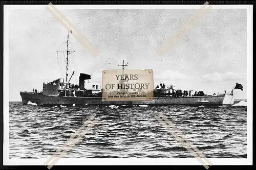 Foto Deutsche Kriegsmarine - Torpedoboot T 1 1939 in Elbing in Dienst gestellt 