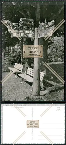 Foto AK Saig Lenzkirch Titisee origineller Wegweiser beim Gasthof Ochsen Schwar