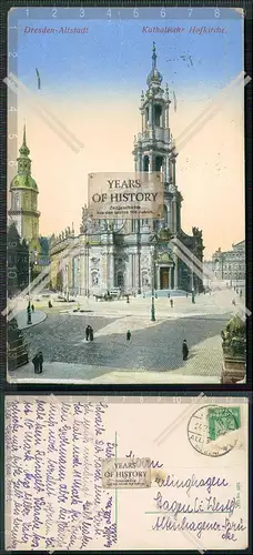 AK Dresden Altstadt katholische Hofkirche 1924 gelaufen