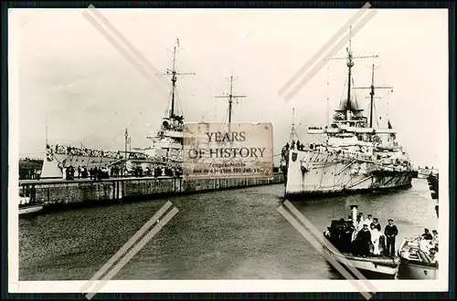 Foto SMS Westfalen und Nassau Großlinienschiff der Kaiserlichen Marine Bauwerf