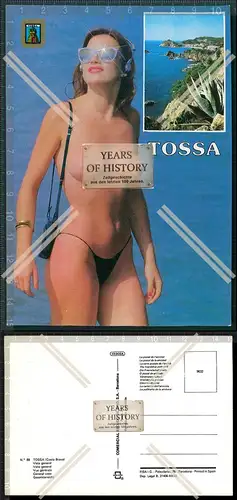 AK Tosca Costa Brava junge Dame am Strand Naked nude 1970 N 89