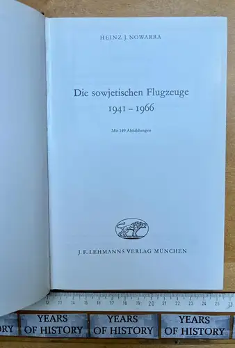 Die sowjetischen Flugzeuge 1941-1966 - 149 Abbildungen - Heinz J. Nowarra 1967