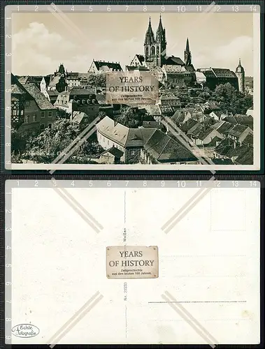 Foto AK Meißen an der Elbe 1936 Stadtansicht mit Kirche