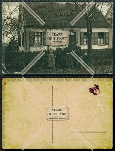 Orig. Foto AK Haus Ansicht 1911 mit Familie vor dem Haus wo ? 