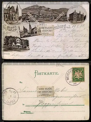 Orig. AK Weissenburg a. Sand Litho Gunzenhausen Bayern Mittelfranken gel. 1899