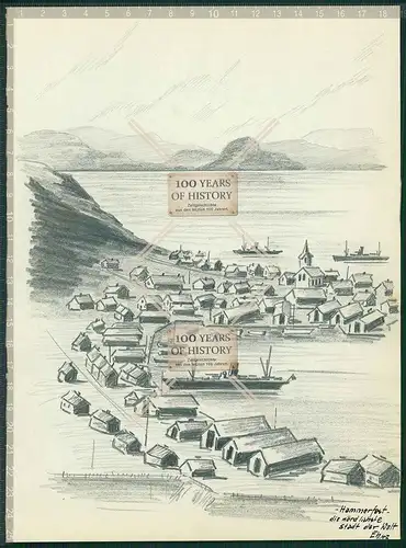 Original Handzeichnung Norwegen 1940 von Soldat Edgar Müller Hammerfest Nördlich