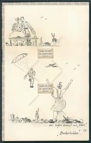 Original Handzeichnung Norwegen 1940 von Soldat Edgar Müller Bunkerbilder Fallsc