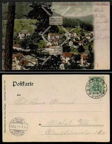 Orig. AK Wildbad Rennbachtal Baden Württemberg 1904