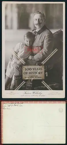 Orig. Foto Kaiser Wilhelm mit seinem ältesten Enkel