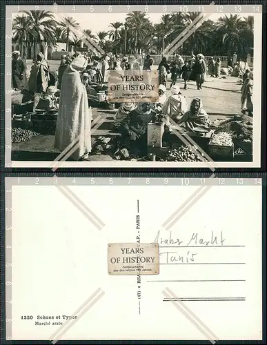 Orig. Foto AK Afrika Araber Markt 1942