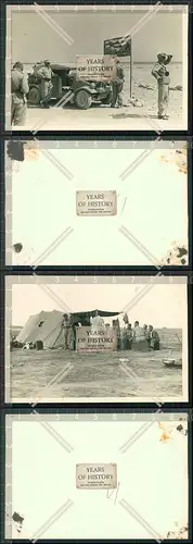 Orig. Foto 2x Soldaten Luftwaffe Libyen Afrika 1942 Schilder umbenennen