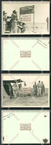 Orig. Foto 2x Soldaten Luftwaffe Libyen Afrika 1942 Schilder umbenennen